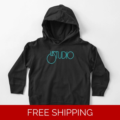 Le Studio Toddler Pullover Hoodie Aqua Blue Logo